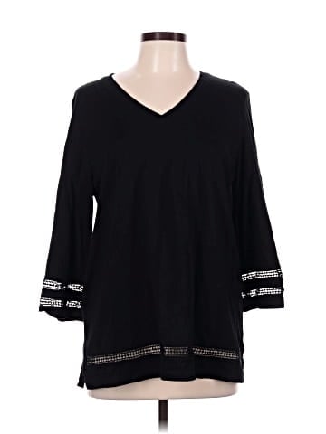 Karen Scott 3/4 Sleeve Top (view 1)