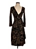 BCBGMAXAZRIA 100% Polyester Graphic Brown Cocktail Dress Size XS - photo 1