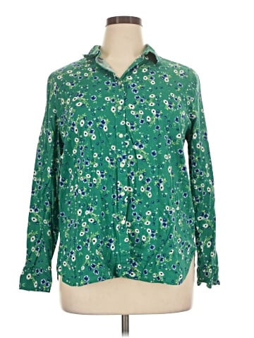 Ann Taylor LOFT Long Sleeve Button-Down Shirt (view 1)
