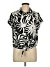 Rose + Olive 100% Polyester Black Short Sleeve Blouse Size L - photo 1