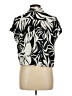 Rose + Olive 100% Polyester Black Short Sleeve Blouse Size L - photo 2