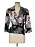 Alberto Makali 100% Silk Print Black Blazer Size 8 - photo 1