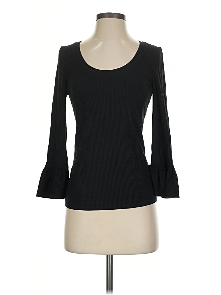 Pre-owned Popsugar 3/4 Sleeve T-shirt In Black