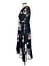 DKNY 100% Polyester Floral Black Cocktail Dress Size 10 - photo 5