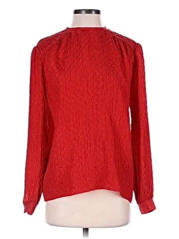 Valentino Miss V Long Sleeve Silk Top (view 1)