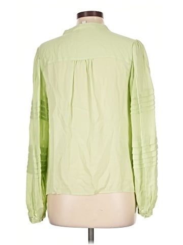 Intermix Long Sleeve Silk Top (view 2)