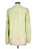 Intermix 100% Silk Green Long Sleeve Silk Top Size L - photo 2