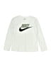 Nike 100% Polyester Ivory Long Sleeve T-Shirt Size 6 - 7 - photo 1