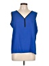 Calvin Klein Blue Sleeveless Blouse Size L - photo 1