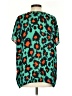 CAbi 100% Polyester Teal Short Sleeve Blouse Size XS - photo 2