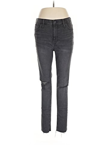 Madewell 9" Mid-Rise Skinny Jeans in Black Sea (view 1)