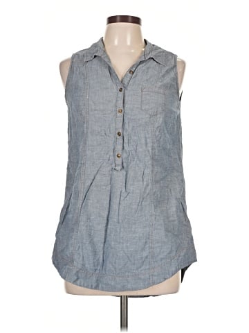 Cato Sleeveless Button-Down Shirt (view 1)