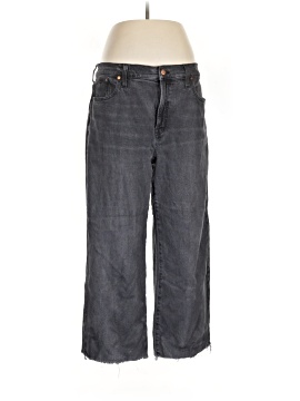 Madewell The Perfect Vintage Wide-Leg Crop Jean in Benley Wash: Raw-Hem Edition