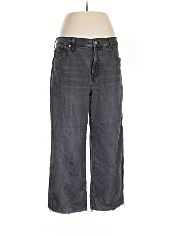 Madewell The Perfect Vintage Wide-Leg Crop Jean in Benley Wash: Raw-Hem Edition (view 1)