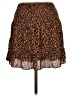 Aqua 100% Polyester Animal Print Brown Casual Skirt Size L - photo 2