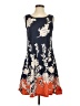 Unbranded Print Blue Casual Dress Size 2 (estimated) - photo 1