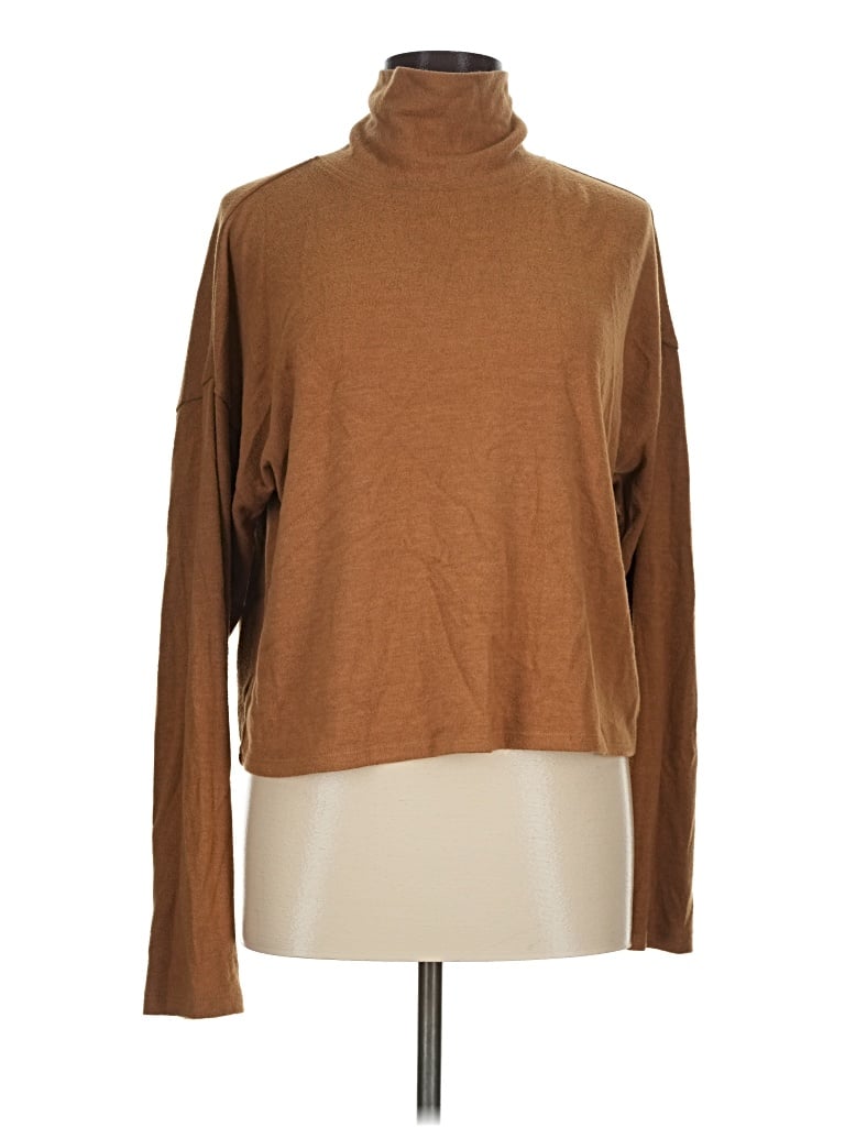 Pre-owned Double Zero Turtleneck Sweater In Brown