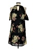 Blue Rain Floral Black Cocktail Dress Size S - photo 2