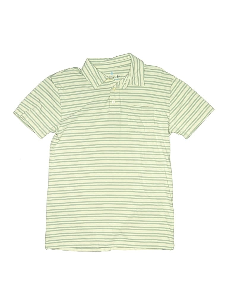 Pre-owned Crewcuts Kids' Short Sleeve Polo Shirt In Green
