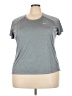 Nike 100% Polyester Gray Short Sleeve Top Size 3X - photo 1