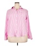 Unbranded 100% Polyester Stripes Pink Long Sleeve Blouse Size XXL - photo 1