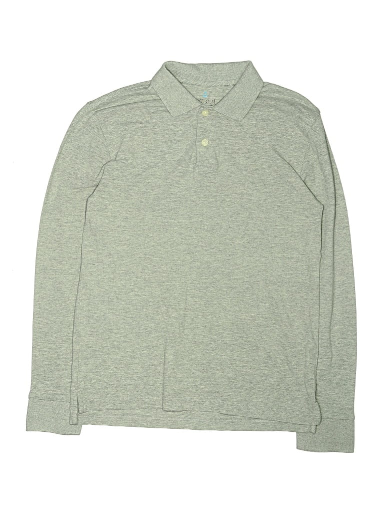 Pre-owned Crewcuts Kids' Long Sleeve Polo Shirt In Green