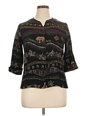 DressBarn 3/4 Sleeve Button-Down Shirt (view 1)