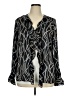 Fashion Bug 100% Polyester Black Long Sleeve Blouse Size XL - photo 1