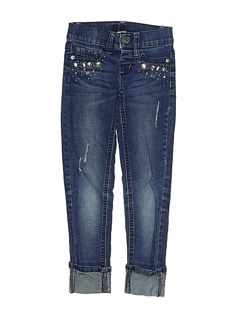 Pre-owned Justice Kids' Jeans In Blue