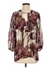 Pleione 100% Polyester Brown 3/4 Sleeve Blouse Size S - photo 1