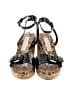 Stella McCartney Animal Print Black Wedges Size EU 37 - photo 2