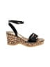 Stella McCartney Animal Print Black Wedges Size EU 37 - photo 1