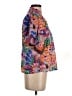 THML 100% Polyester Floral Purple Short Sleeve Blouse Size XS - photo 4