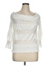 Deletta 100% Polyester Ivory 3/4 Sleeve Top Size M - photo 1