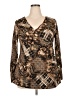 Venezia Brown Long Sleeve Blouse Size 18 - 20 Plus - photo 1