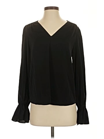 Aqua Long Sleeve Blouse (view 1)