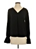 Aqua 100% Polyester Black Long Sleeve Blouse Size S - photo 1