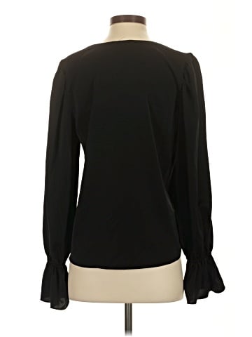 Aqua Long Sleeve Blouse (view 2)