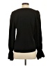 Aqua 100% Polyester Black Long Sleeve Blouse Size S - photo 2