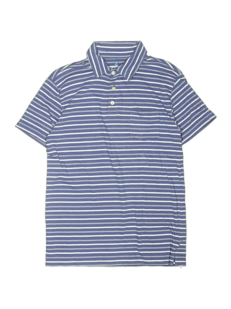 Pre-owned Crewcuts Kids' Short Sleeve Polo Shirt In Blue