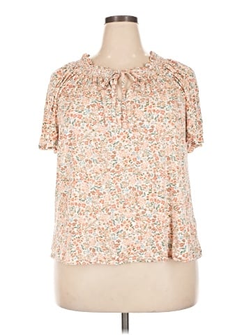 Rose + Olive Short Sleeve Blouse (view 1)