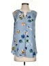 Daniel Rainn 100% Polyester Blue Sleeveless Blouse Size S - photo 1