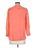 Theory Color Block Orange 3/4 Sleeve Button-Down Shirt Size S - photo 2