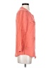 Theory Color Block Orange 3/4 Sleeve Button-Down Shirt Size S - photo 4