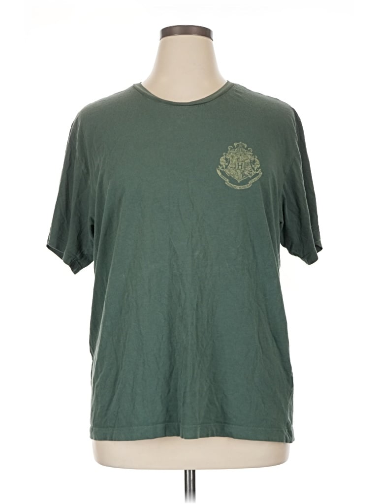Pre-owned Harry Potter Short Sleeve Top Green Crew Neck Tops