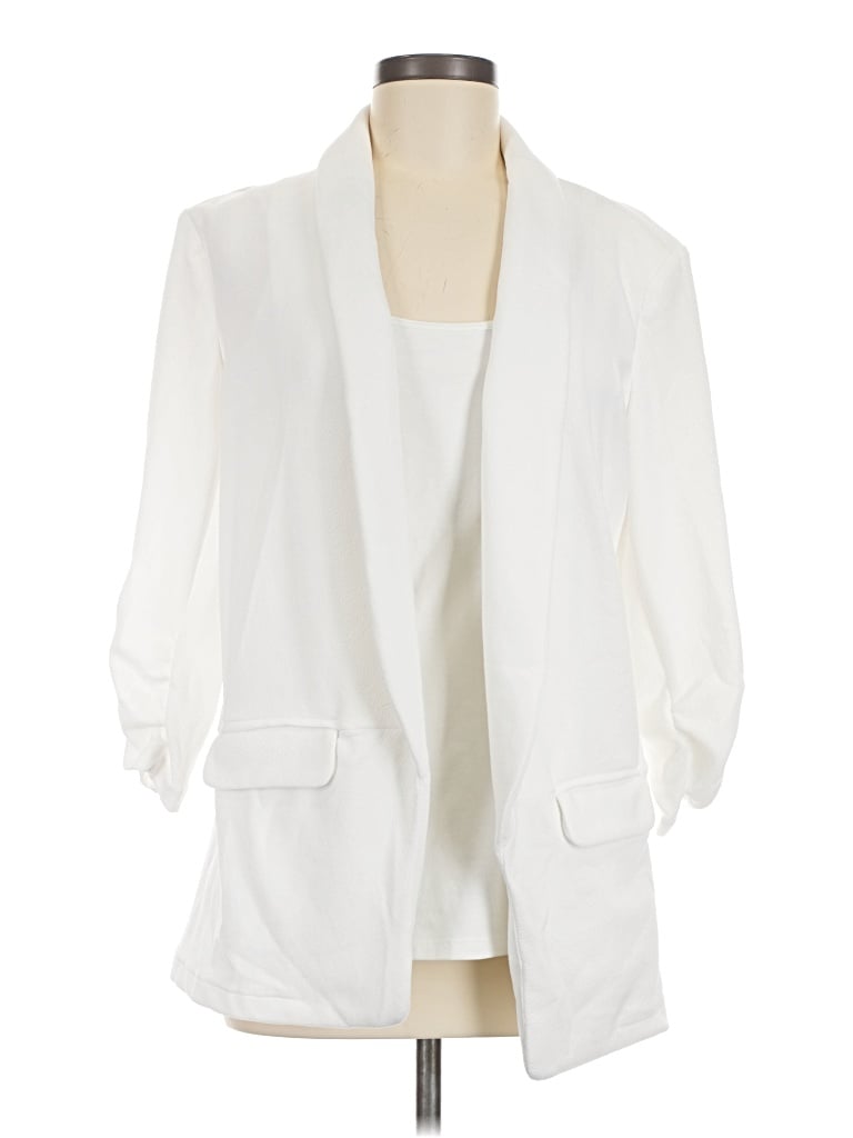 Pre-owned Bar Iii Blazer Jacket In White
