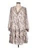 Sam Edelman 100% Polyester Floral Ivory Casual Dress Size L - photo 1