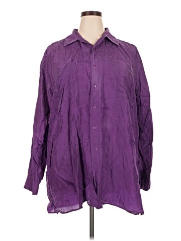 Oleg Cassini 3/4 Sleeve Silk Top (view 1)