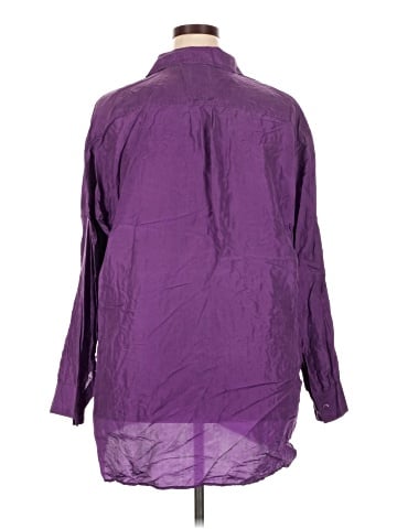 Oleg Cassini 3/4 Sleeve Silk Top (view 2)