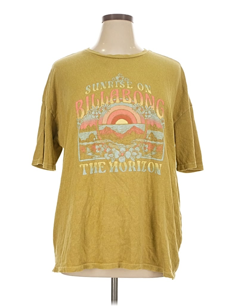 Pre-owned Billabong Short Sleeve T-shirt In Gold